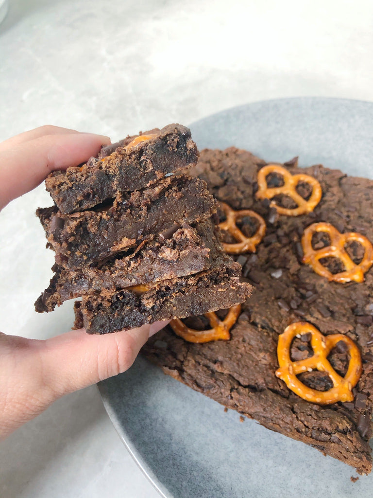 Pretzel Protein Brownies &ndash; The Milk Collective