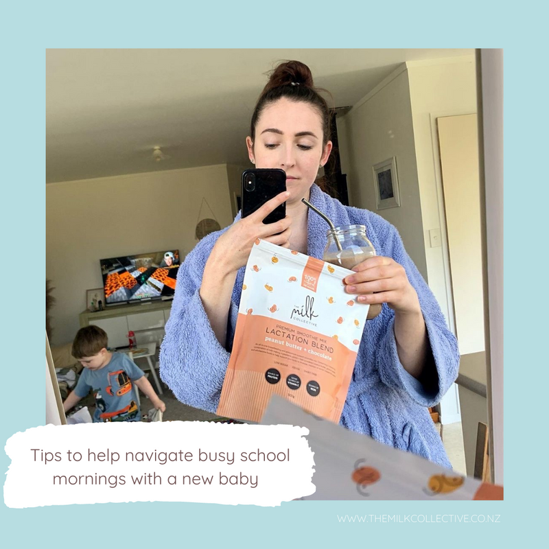 Navigating school mornings with a new baby