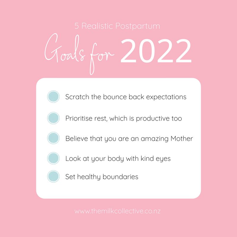 5 Realistic Postpartum Goals for 2022